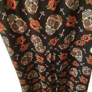 3/$15 Hot Topic Women Small DayOf Dead Halloween Dress Skull Floral Lace Goth